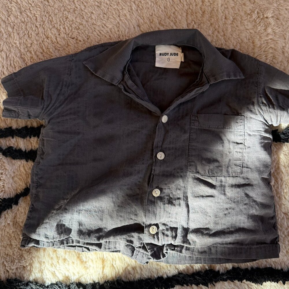 RUDY JUDE Kids Portuguese School Shirt button down size SMALL 3-6